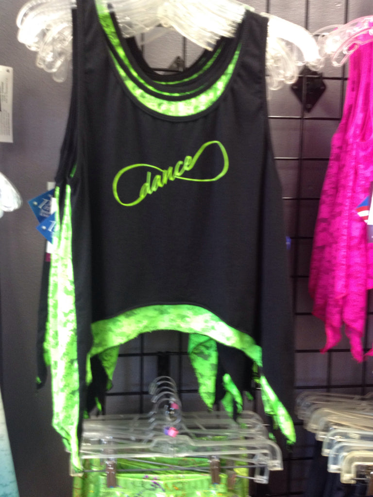 Lime Green Infinity w/Lace Top